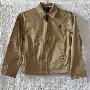 Ralph Lauren Polo Plaid Detail Zip-Up Jacket